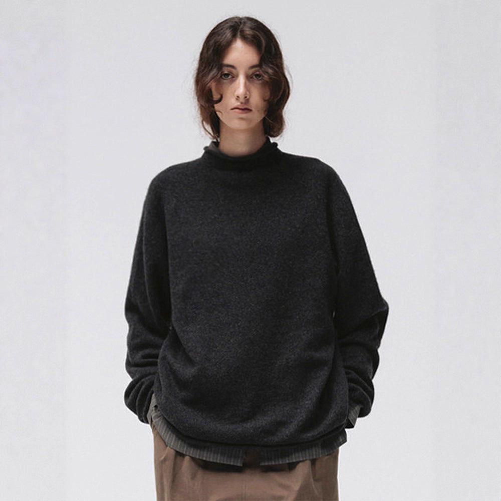 Damen Strickpullover Hochgeschnitten Komfort Norvielle