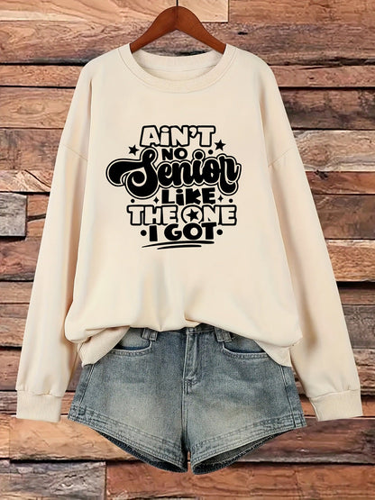 Damen Sweatshirt Lässiges Spruchdesign Norvielle