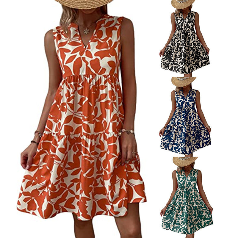 Damen Sommerkleid Florales Design Norvielle - Norvielle