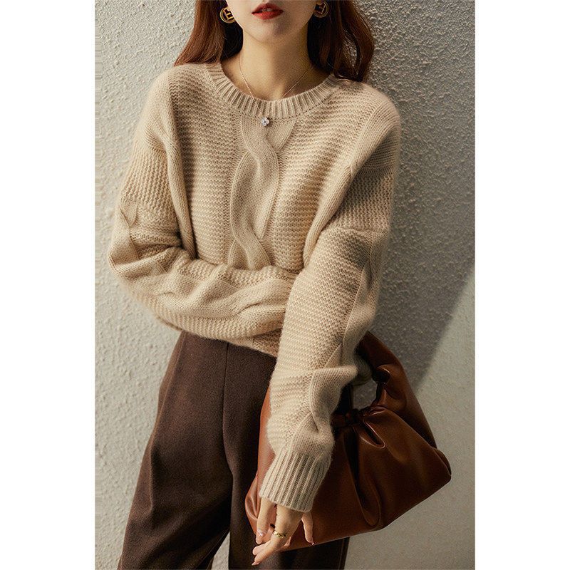Damen Strickpullover Strukturiertes Muster Weich Norvielle