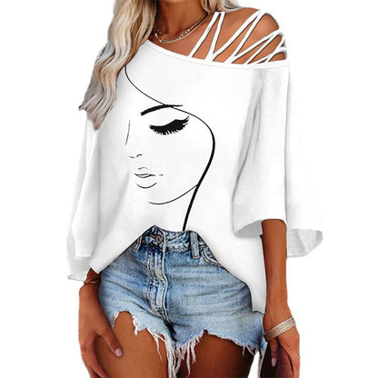 Norvielle Damen Print-T-Shirt Lässig Lockeres Design