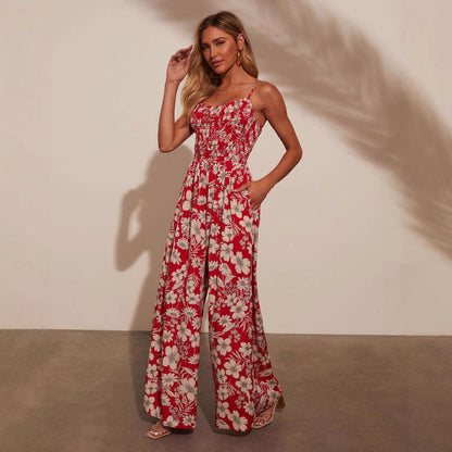 Damen Maxikleid mit Blumenmustern Elegantes Freizeitkleid