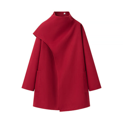 Damen Überjacke Asymmetrisch Praktische Taschen Norvielle