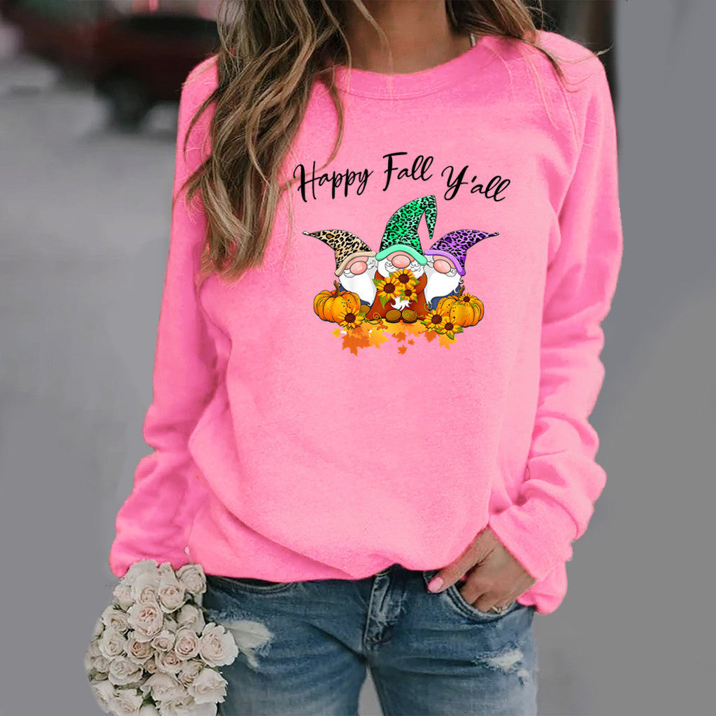 Damen Sweatshirt Herbstmotiv Gemütlicher Schnitt Norvielle
