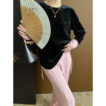 Damen Palazzo-Hose mit Bindebändern Elegantes Design