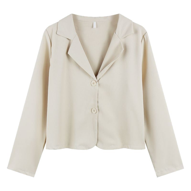 Damen Kurzjacke Eleganter Knopf-Ausschnitt Norvielle