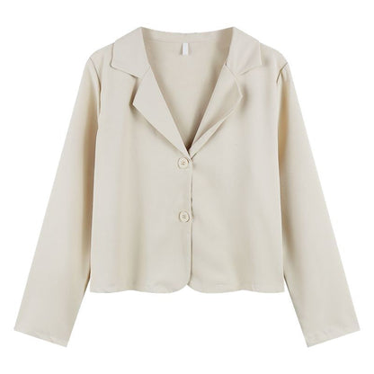 Damen Kurzjacke Eleganter Knopf-Ausschnitt Norvielle