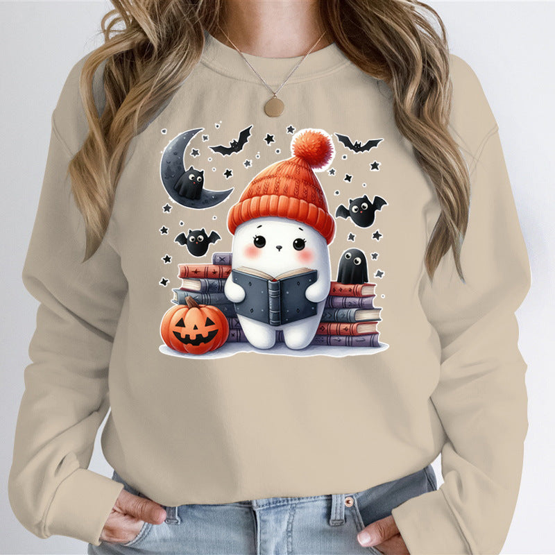 Damen Sweatshirt Halloween Bücher-Design Norvielle