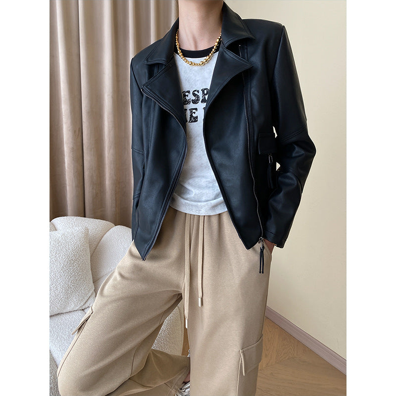 Damen Bikerjacke Lässiger Schnitt Norvielle
