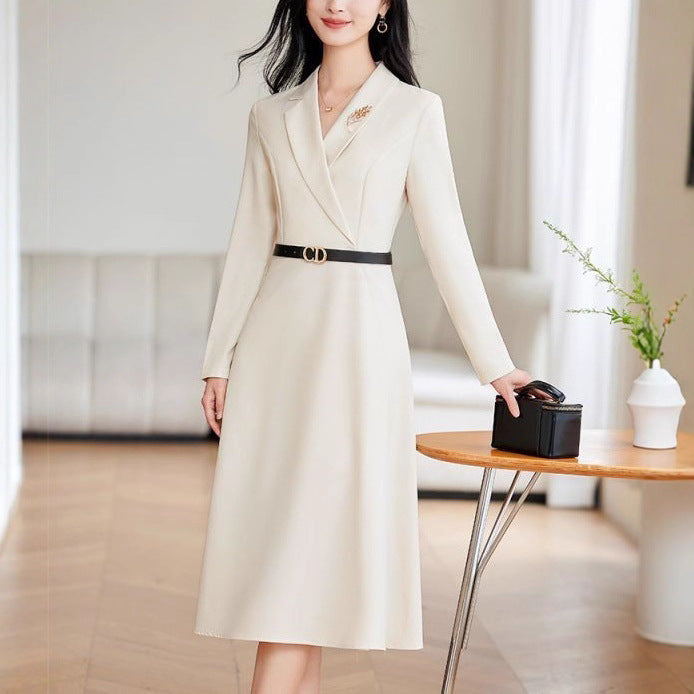 Damen Wickelkleid Elegantes Design Taillierter Gürtel
