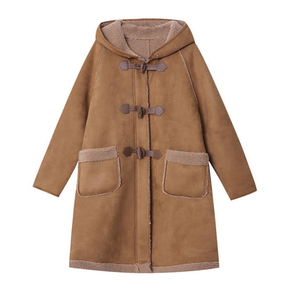 Damen Parka Jacke Praktischer Druckknopfverschluss Norvielle