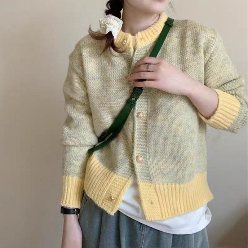 Damen Strickjacke Norvielle Bunt Muster - Norvielle