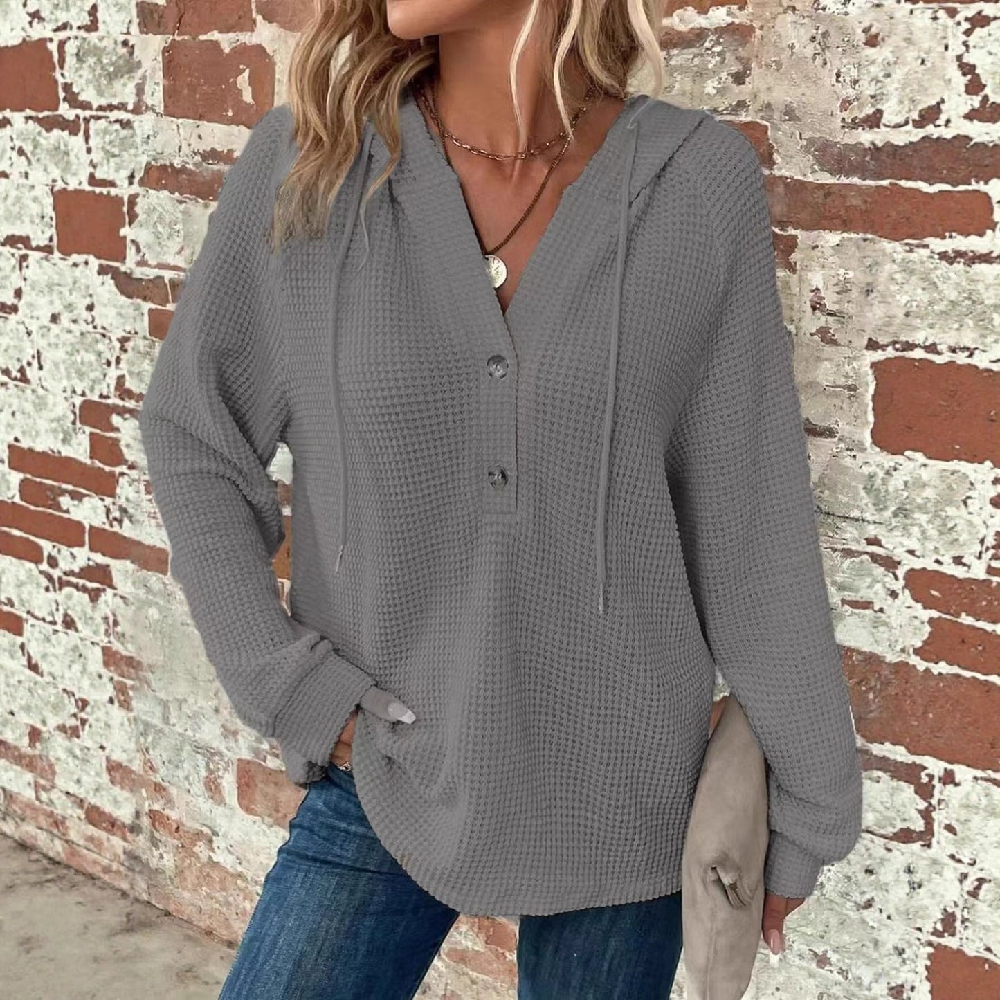 Damen Kapuzenpullover Langarm Norvielle