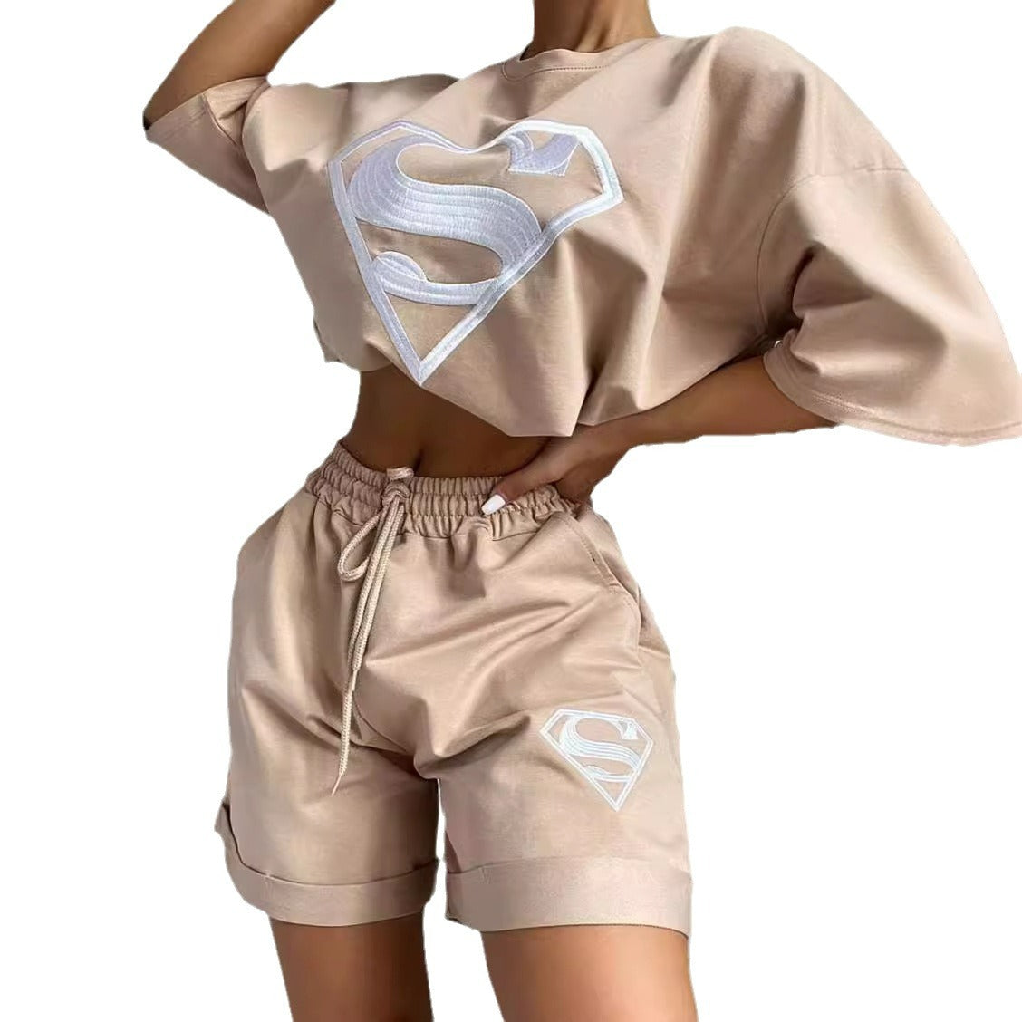 Damen Sport-Set Kurzarm-Shirt und Shorts Norvielle