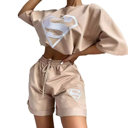Damen Sport-Set Kurzarm-Shirt und Shorts Norvielle