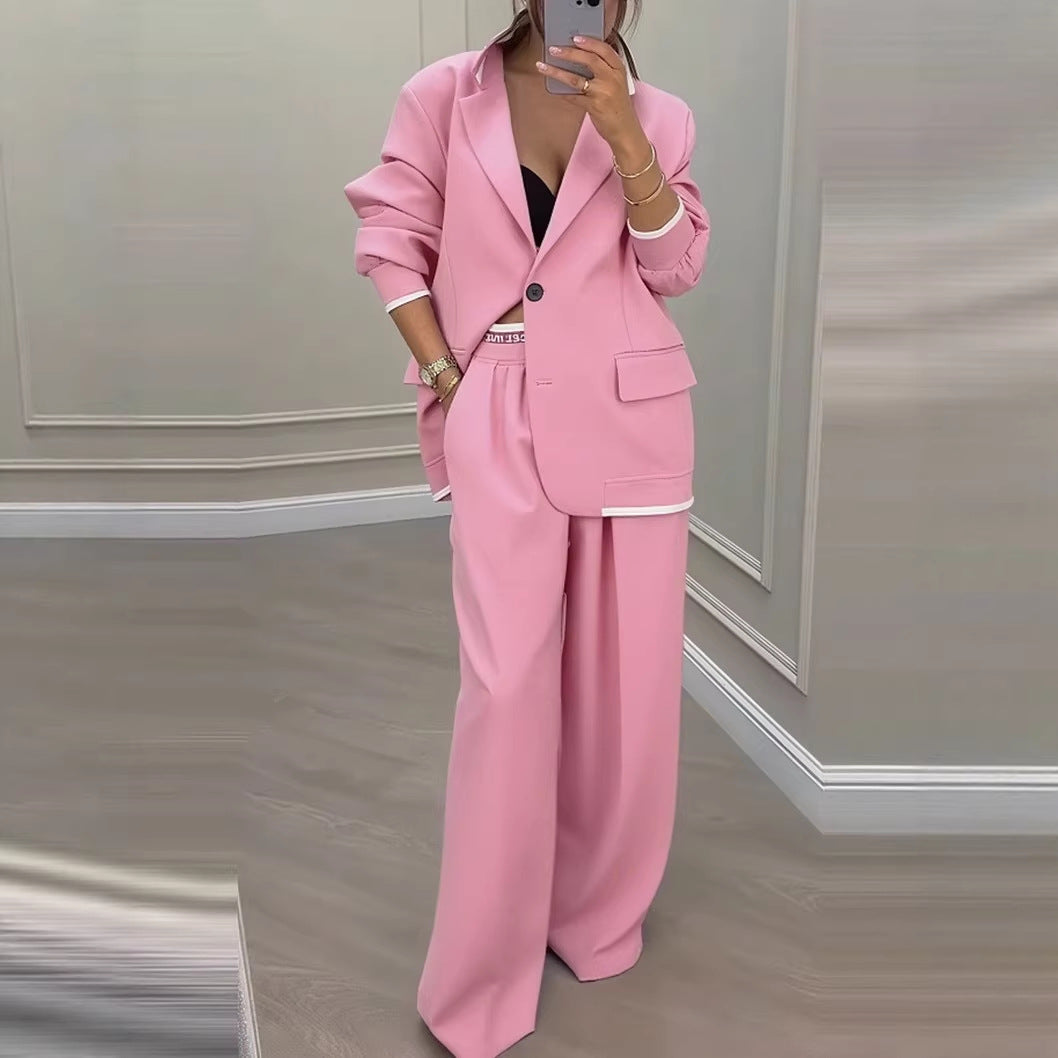 Damen Oversized Blazer-Set mit Anzughose Elegant