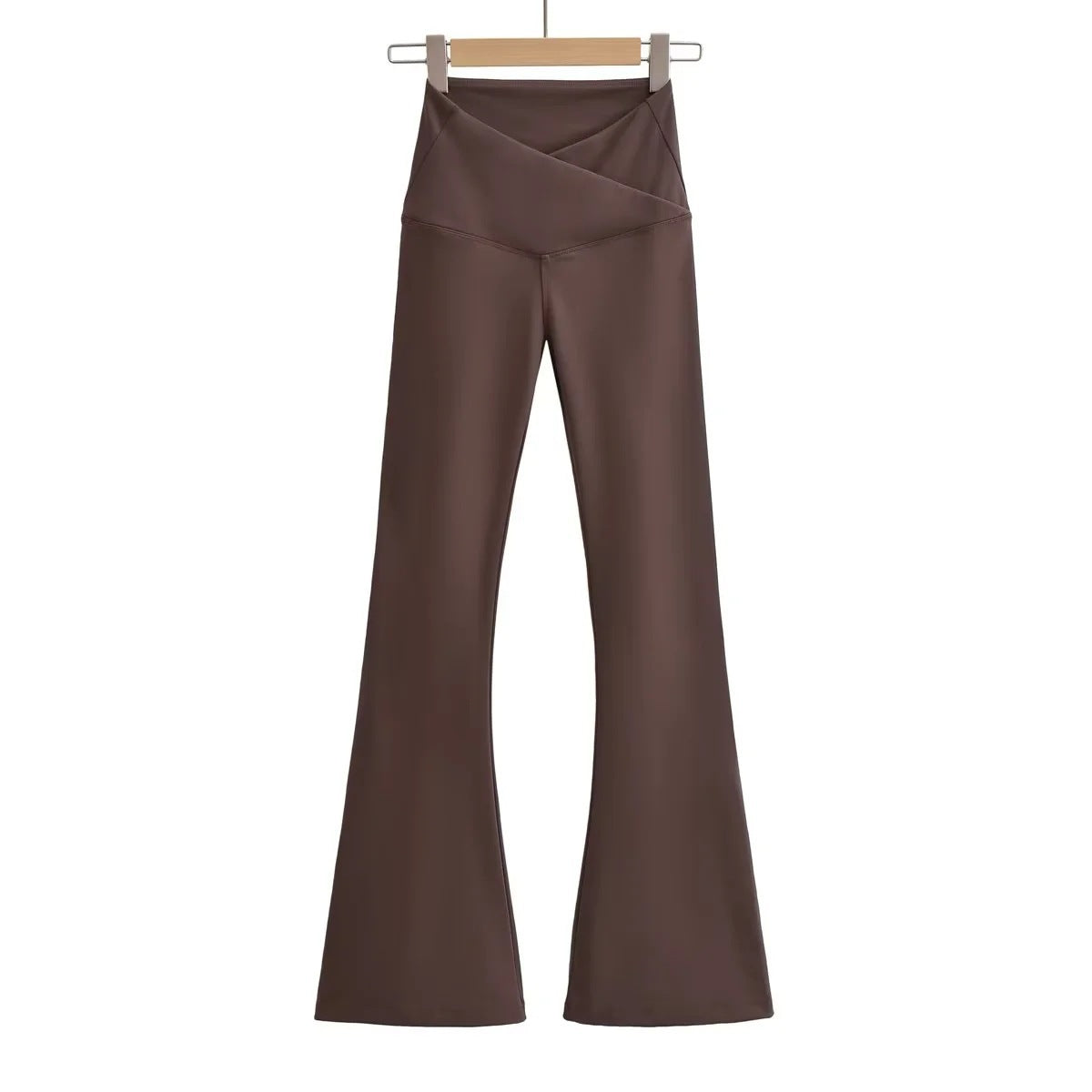 Damen Flared Leggings Hochtaillig Elegant Norvielle