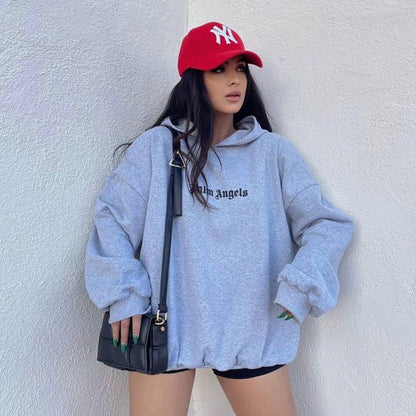 Damen Oversized Hoodie Kängurutasche Norvielle