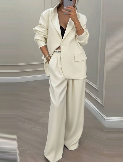 Damen Blazer-Hose-Set Weites Design Norvielle