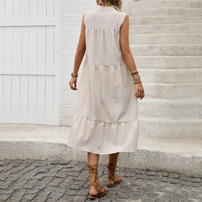 Damen Maxikleid Asymmetrischer Volant Bindegürtel Sommerlich