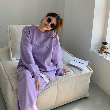 Damen Oversized Sweatshirt Lounge-Outfit Jogginghosen Norvielle