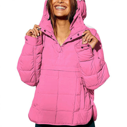 Damen Steppjacke Übergröße mit Kapuze Norvielle