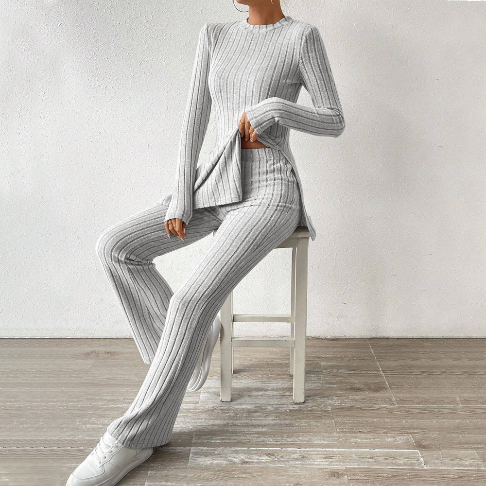 Damen Strickanzug Langärmlig Elegantes Design Norvielle - Norvielle