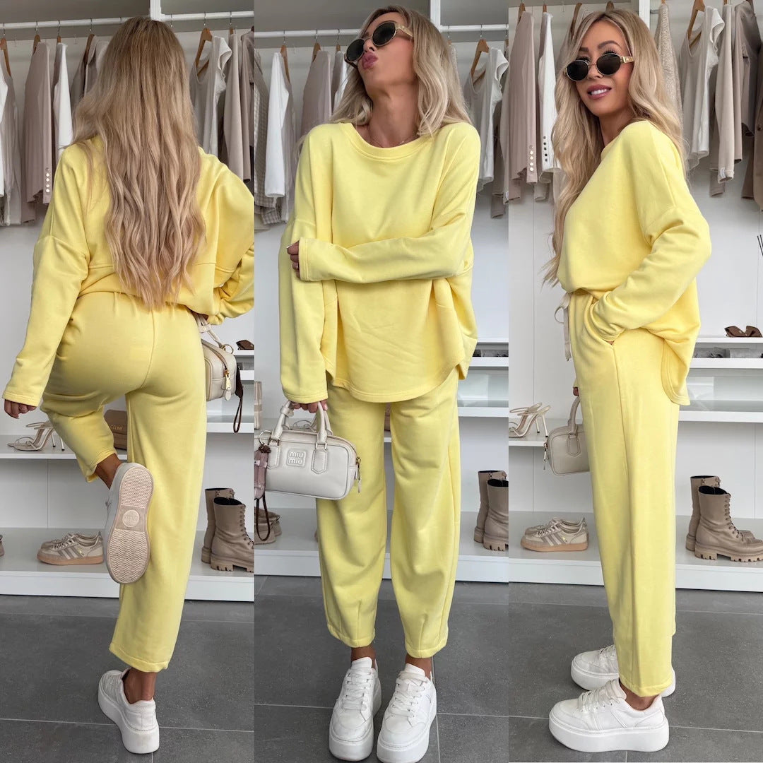 Damen Jogginganzug Set verstellbarer Bund Norvielle
