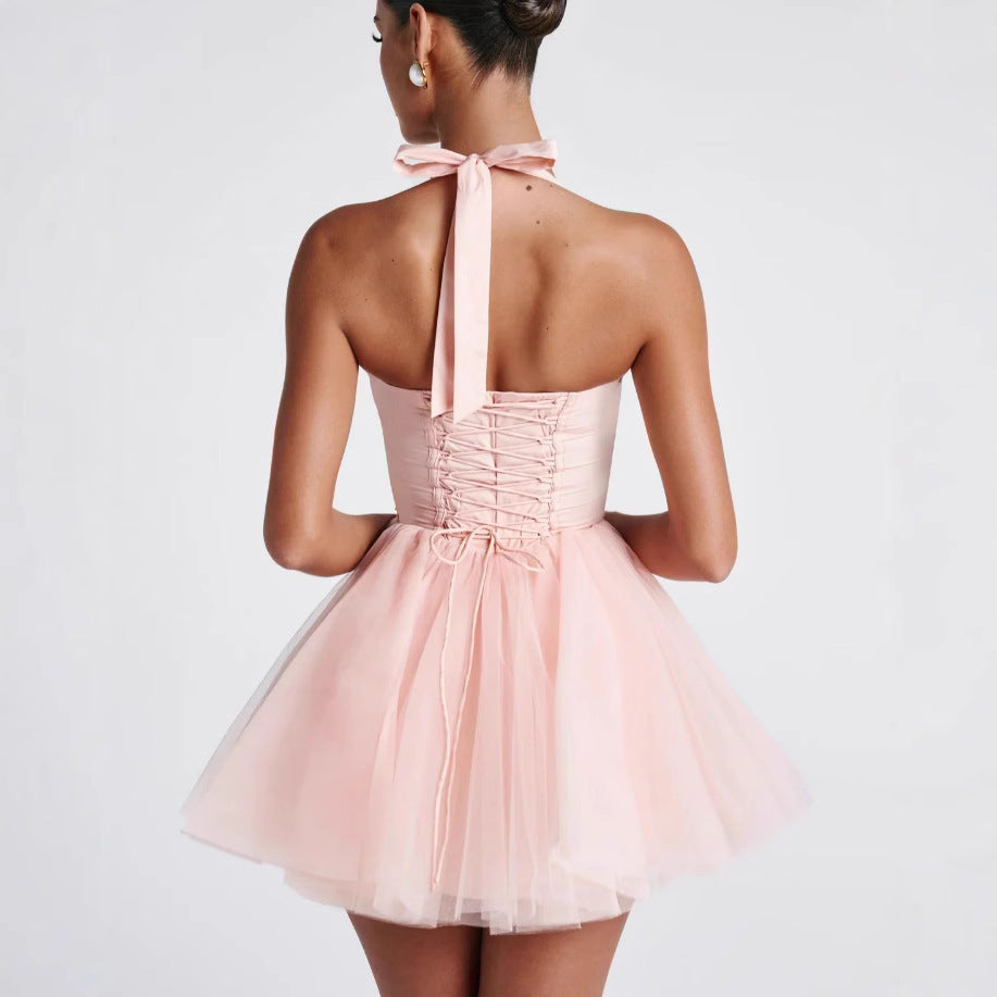 Damen Cocktailkleid Korboberteil Tüllrock Norvielle
