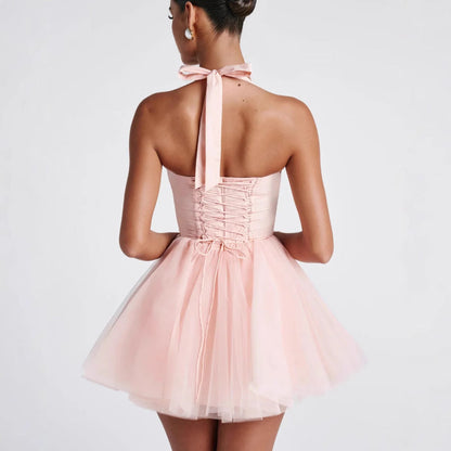 Damen Cocktailkleid Korboberteil Tüllrock Norvielle