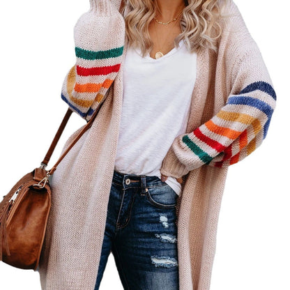 Damen Strickjacke mit farbigen Ärmeln Norvielle