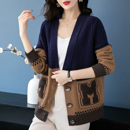 Damen Strickjacke mit Zopfmuster und Taschen Norvielle