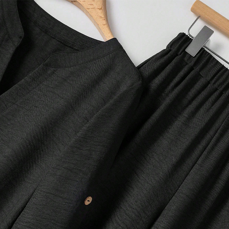 Damen Zweiteiler Set Knopfdetails Norvielle