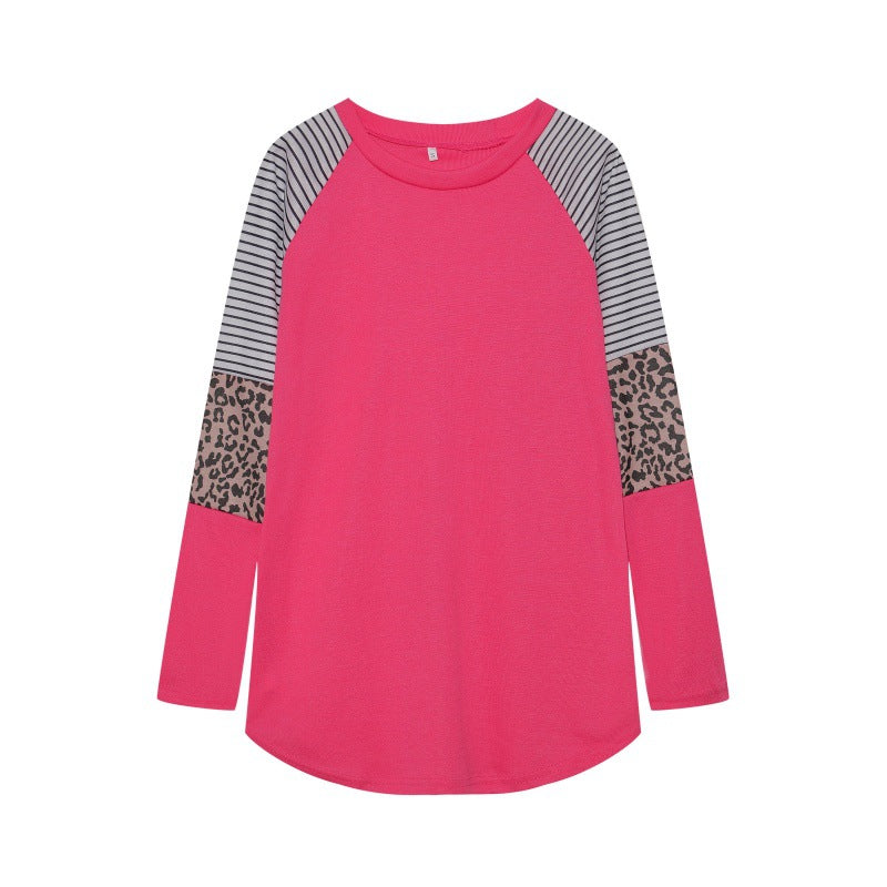 Damen Langarmshirt Tiermuster Streifen Norvielle