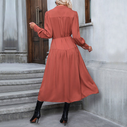 Damen Maxikleid Knopfleiste Elegantem Schlitz Norvielle