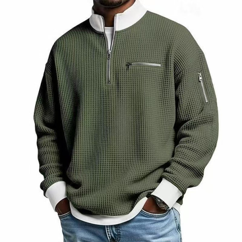 Herren Sweatshirt Hochkragen Reißverschluss Norvielle