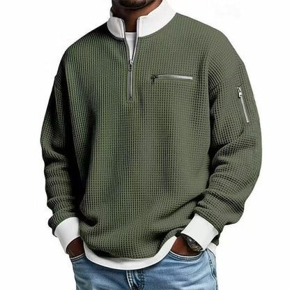 Herren Sweatshirt Hochkragen Reißverschluss Norvielle