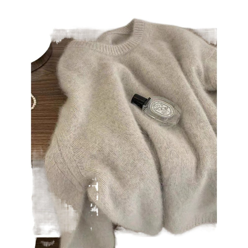 Damen Pullover Feine Strickmischung Norvielle Beige