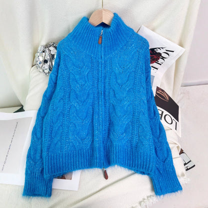 Damen Strickjacke Strukturiertes Zopfdesign Norvielle