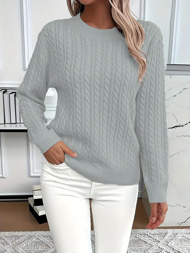 Damen Strickpullover Zopfdesign Norvielle