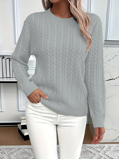 Damen Strickpullover Zopfdesign Norvielle