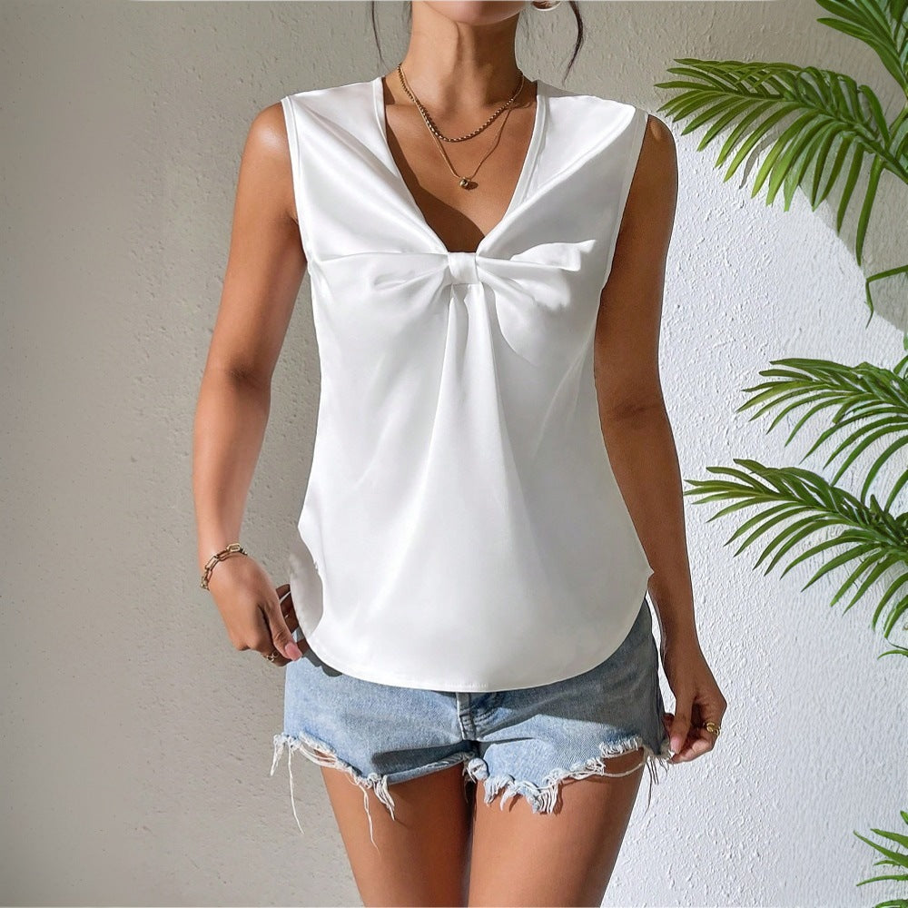 Damen Bluse Schleifen Detail Norvielle