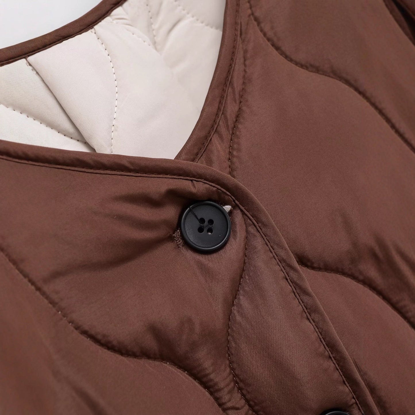 Damen Steppjacke Modern Knopf Norvielle