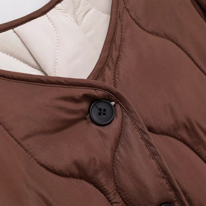 Damen Steppjacke Modern Knopf Norvielle
