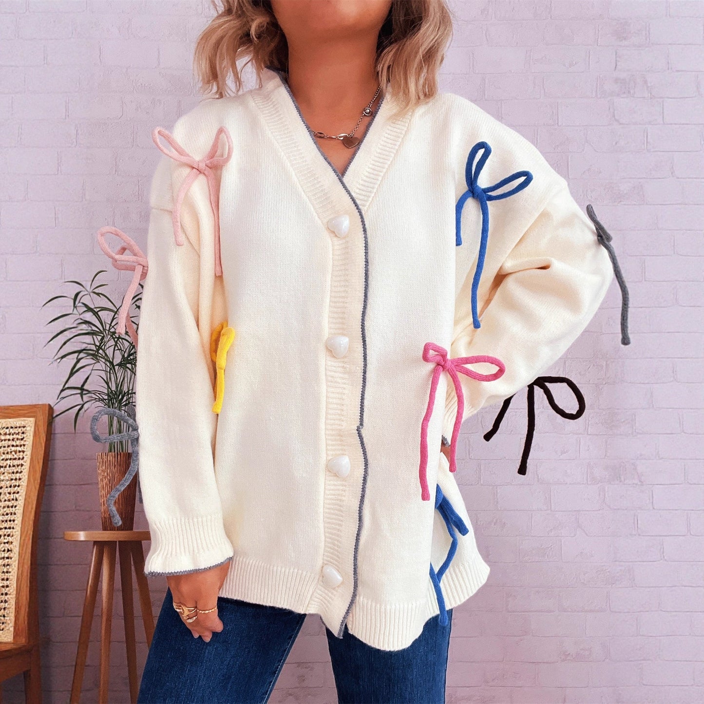 Damen Strickjacke Oversized Bunt Norvielle - Norvielle
