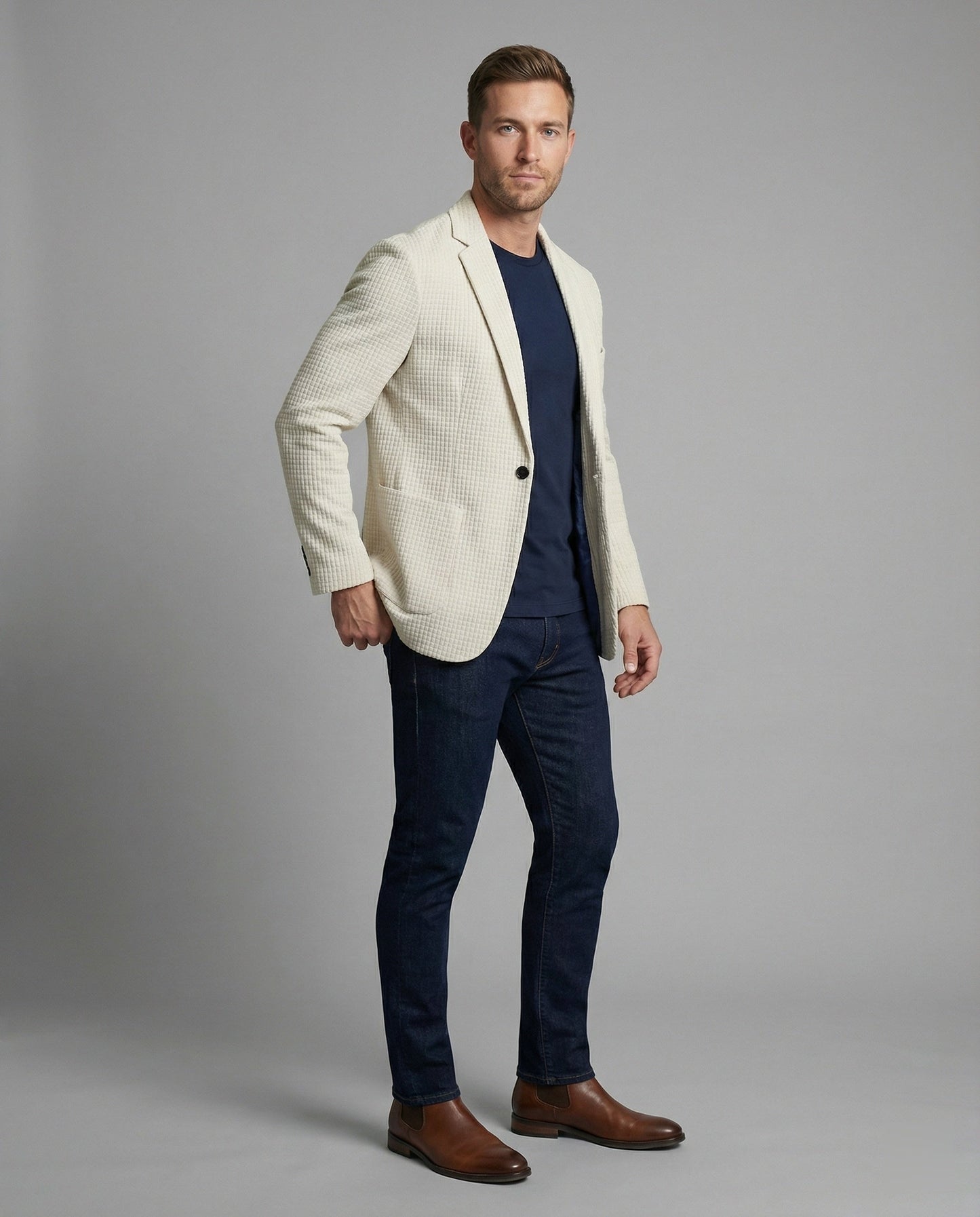 Herren Karierter Blazer modern geschnitten