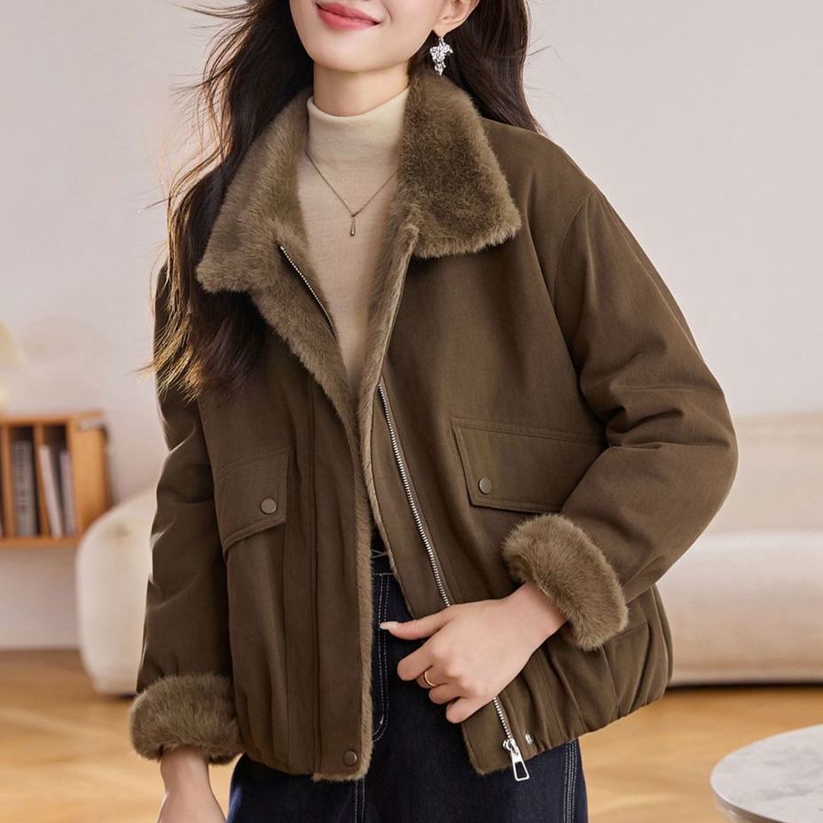 Damen Steppjacke Warm Flauschig Norvielle