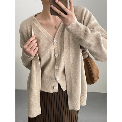 Damen Cardigan V-Ausschnitt Strick Norvielle - Norvielle