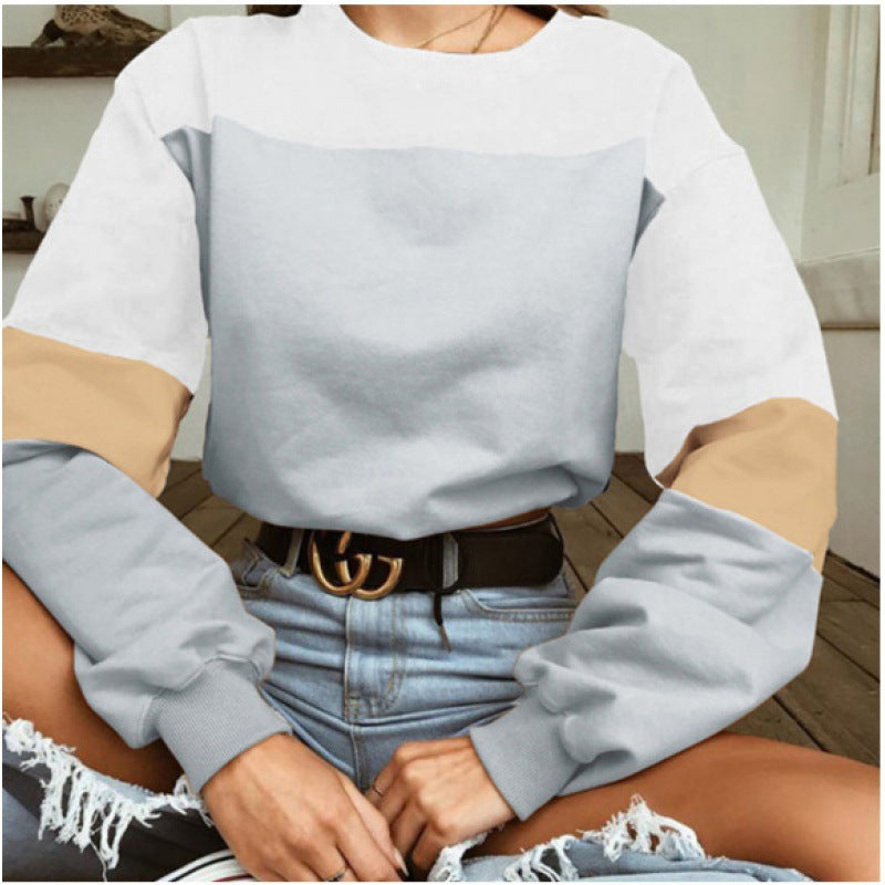 Damen Sweatshirt Sportlich Blockstreifen Norvielle