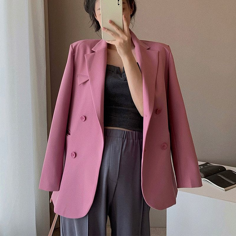 Damen Doppelreiher Blazer Tailliert Norvielle